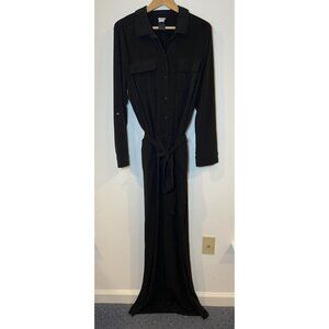 Chico's Travelers Jumpsuit One Piece Wide Leg Stretch Tie Waist 2 12 14